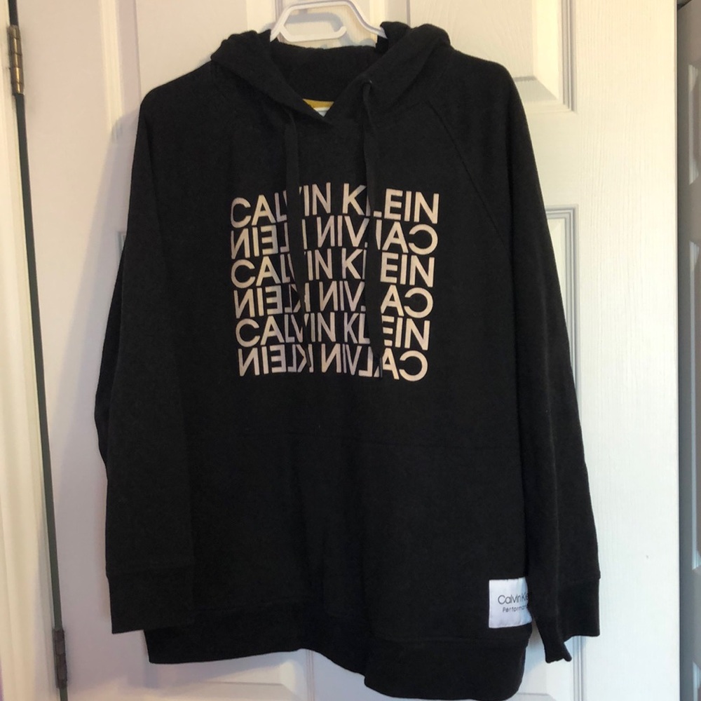 Calvin Klein black/white logo hoodie